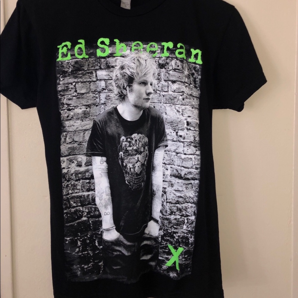 Ed Sheeran Black Short Sleeve T-shirt.